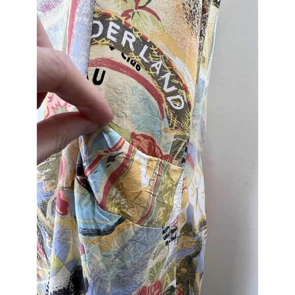 Jams‎ World Women’s Vintage Hawaiian Dress Size S 5 Pockets Beachy Vacation Airy - Picture 3 of 8